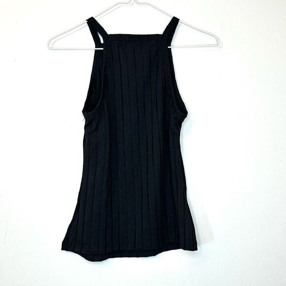 NWOT Shein Knitted Halter Black Tank Top Size Medium - Picture 3 of 4